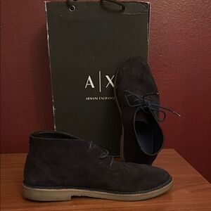 Armani Exchange Black Suede Shoes